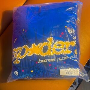 Sp5der hoodie tc blue